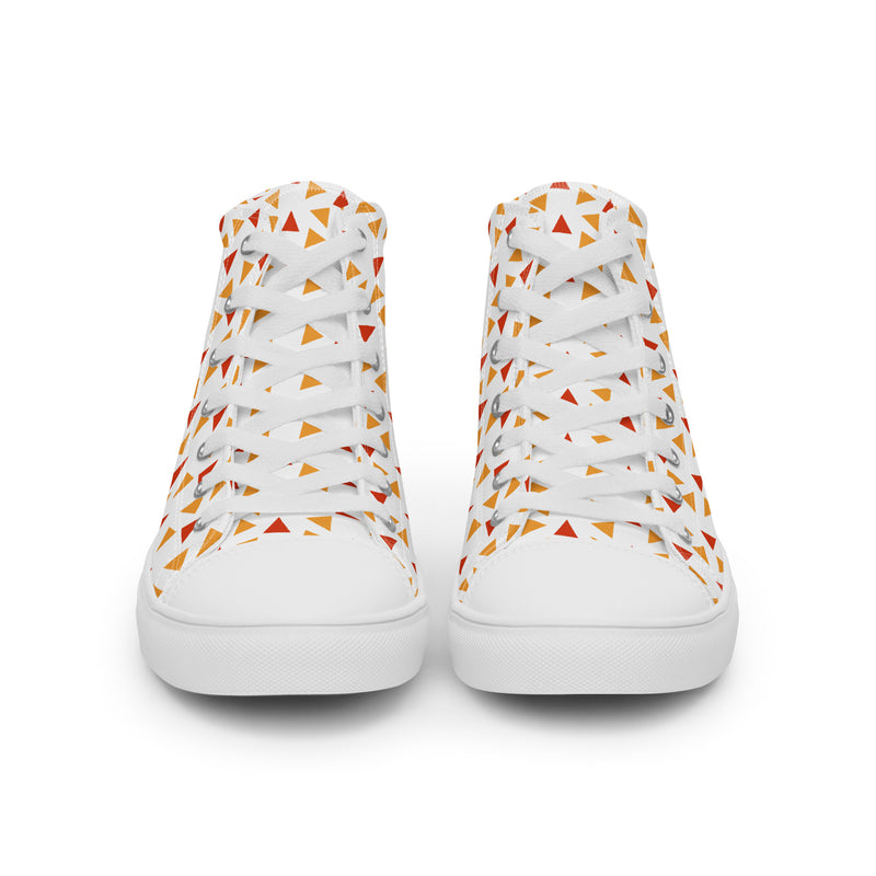 Candy Corn High Top #221 - Close Up Detail | HA!LO Canvas Sneakers