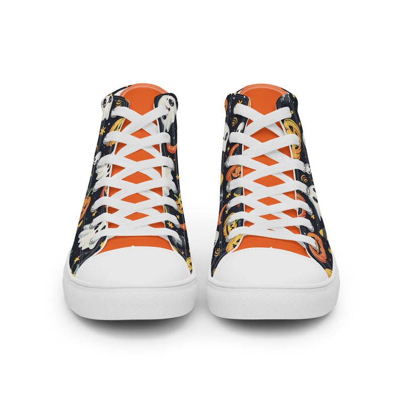 Halloween Dark High Top #264 - Close Up Detail | HA!LO Canvas Sneakers