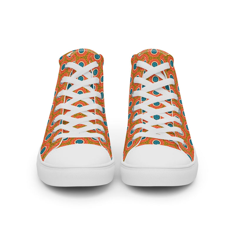Retro Circle High Top #286 - Close Up Detail | HA!LO Canvas Sneakers