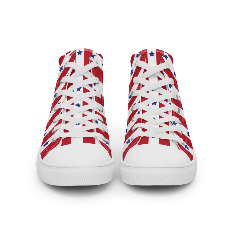 Red Stripe High Top #348 - Sole Detail | HA!LO Canvas Sneakers