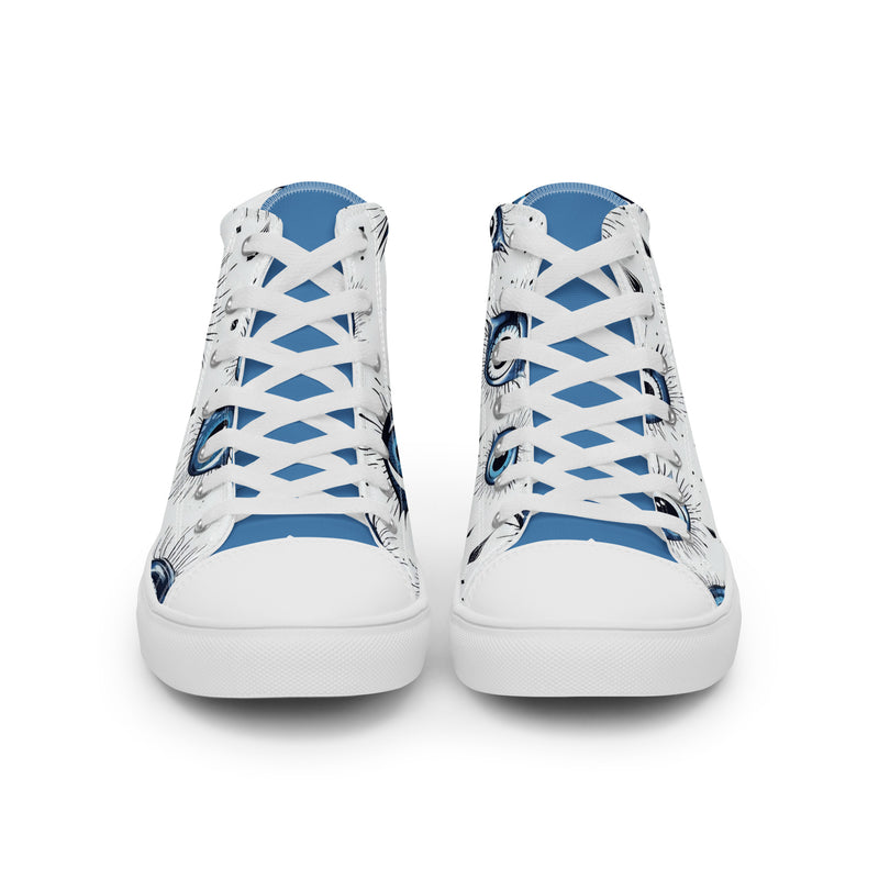 Halloween Evil Eye High Top #318 - Back View | HA!LO Canvas Sneakers