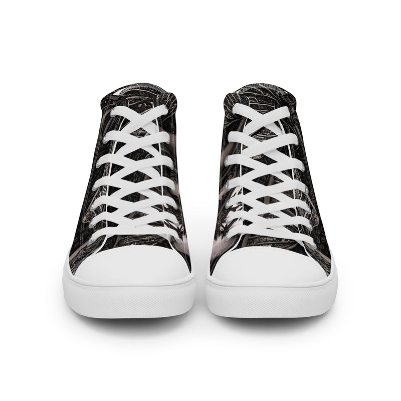 Halloween Gothic Girl High Top #322 - Back View | HA!LO Canvas Sneakers