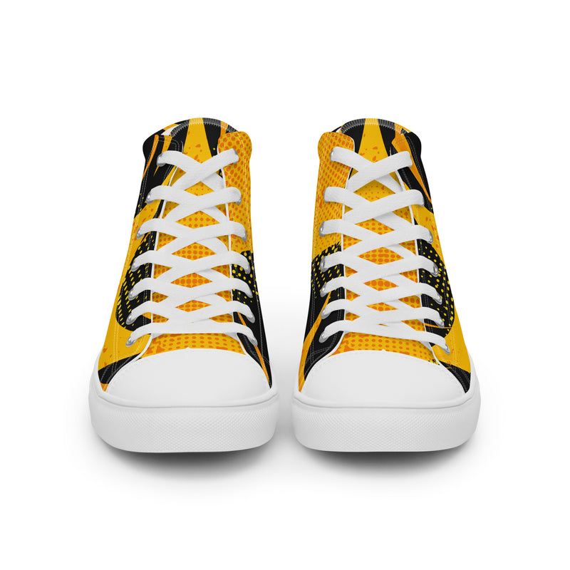 HA!LO Yellow Black #347 — Men’s Canvas High Top