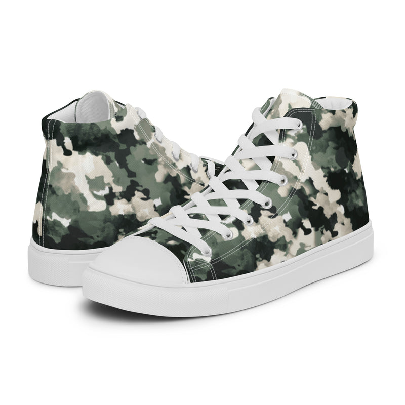 Watercolor Camo High Top #6 - Canvas High Top Sneakers | HA!LO