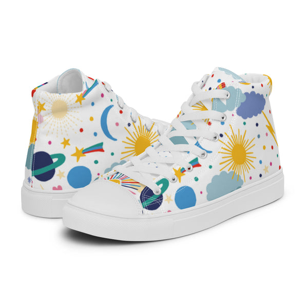HA!LO Celestial Mix #34 Men’s Canvas High Top Sneakers