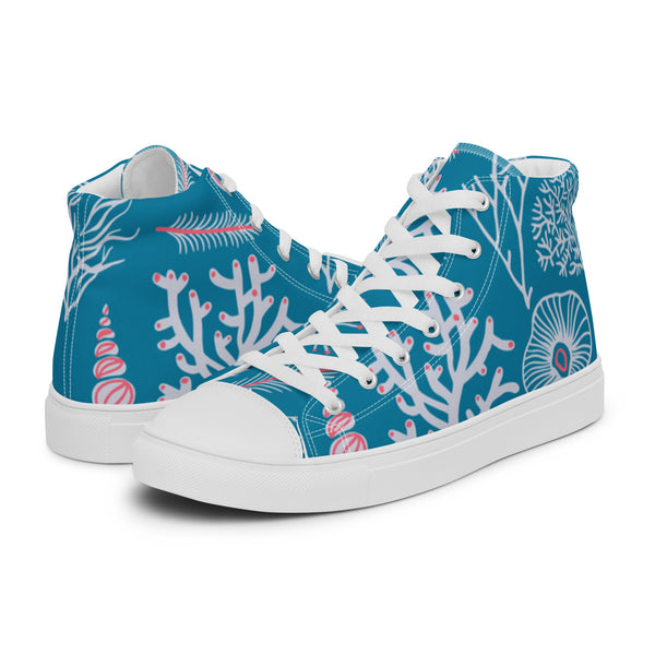 HA!LO Ocean Coral #35 Men’s Canvas High Top Sneakers