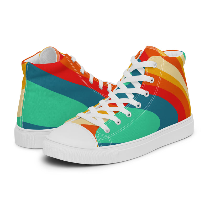 Teal Gradient High Top #39 - Canvas High Top Sneakers | HA!LO