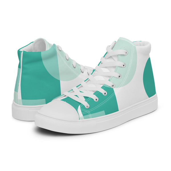 HA!LO Mint Abstract #42 Men’s Canvas High Top Sneakers