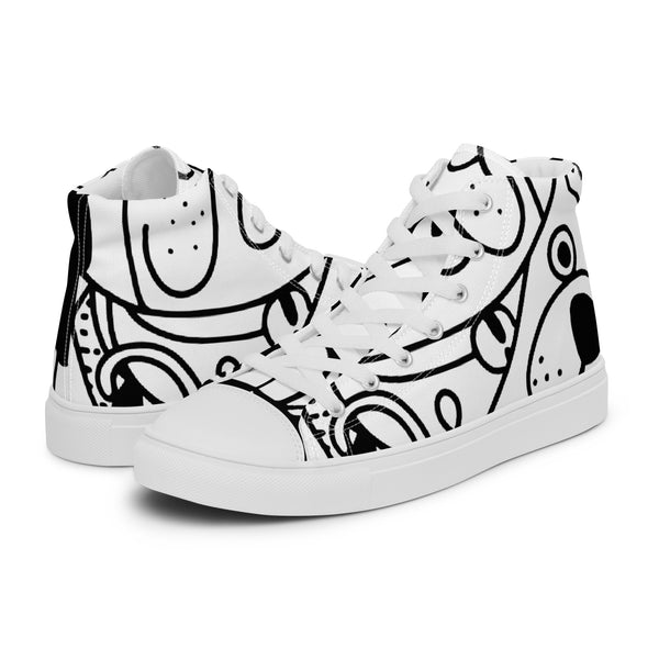 HA!LO Doodle Art #43 Men’s Canvas High Top Sneakers