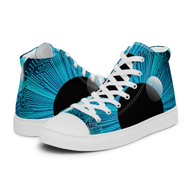 Ocean Wave High Top #44 - Canvas High Top Sneakers | HA!LO