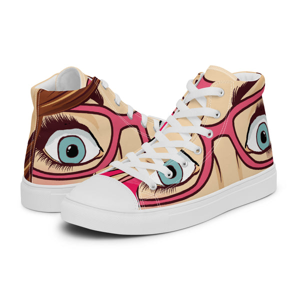 HA!LO Owl Glasses #46 Men’s Canvas High Top Sneakers