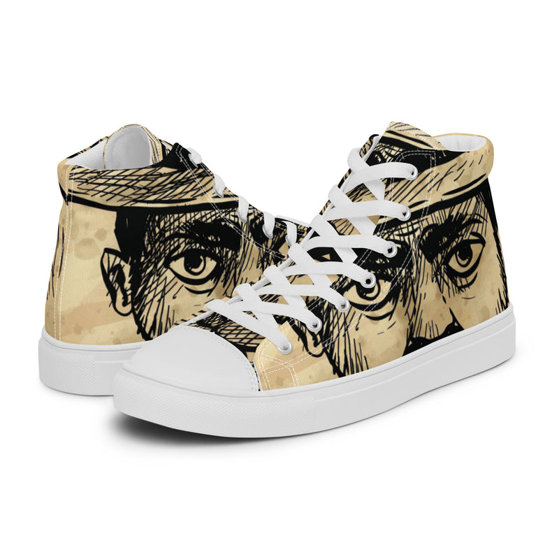 Owl Sketch High Top #48 - Canvas High Top Sneakers | HA!LO