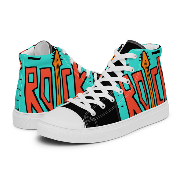 HA!LO Rock Teal #61 Men’s Canvas High Top Sneakers