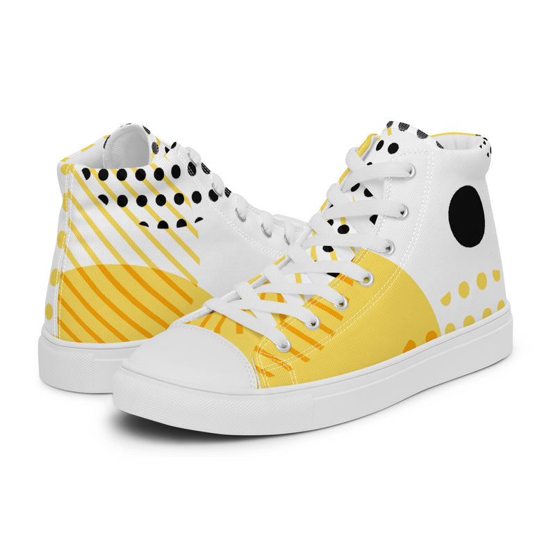 Yellow Pop High Top #62 - Canvas High Top Sneakers | HA!LO