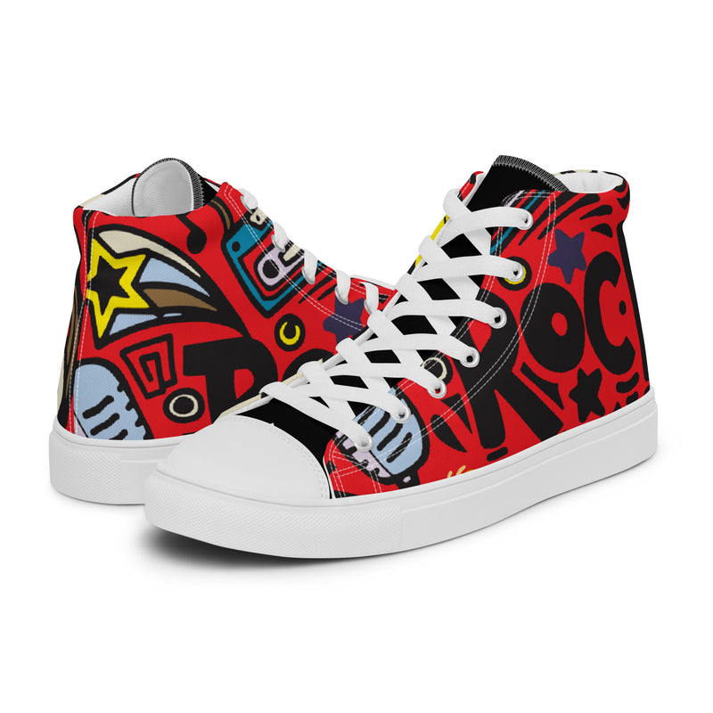 Rock Star High Top #65 - Canvas High Top Sneakers | HA!LO