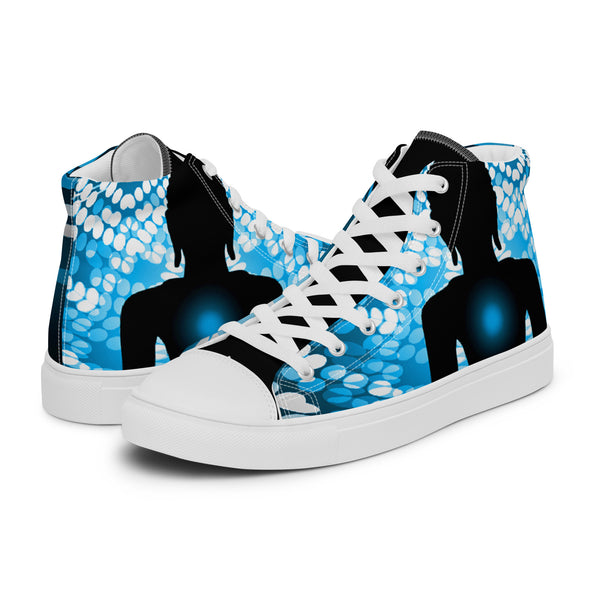 HA!LO Blue Silhouette #67 Men’s Canvas High Top Sneakers