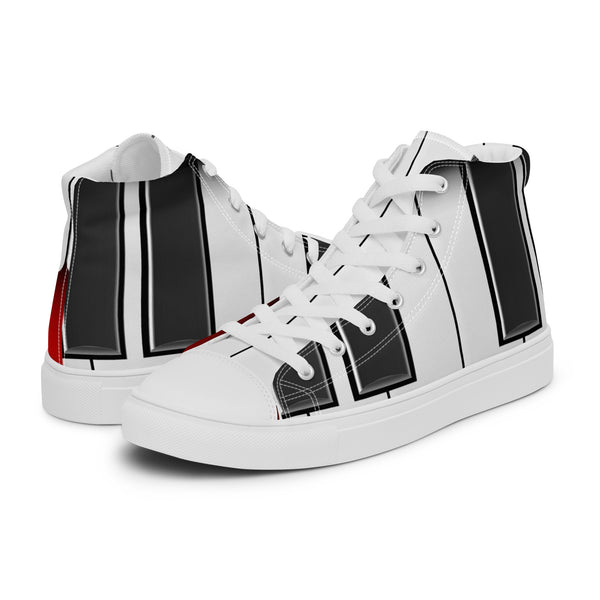 HA!LO Black Stripe #68 Men’s Canvas High Top Sneakers