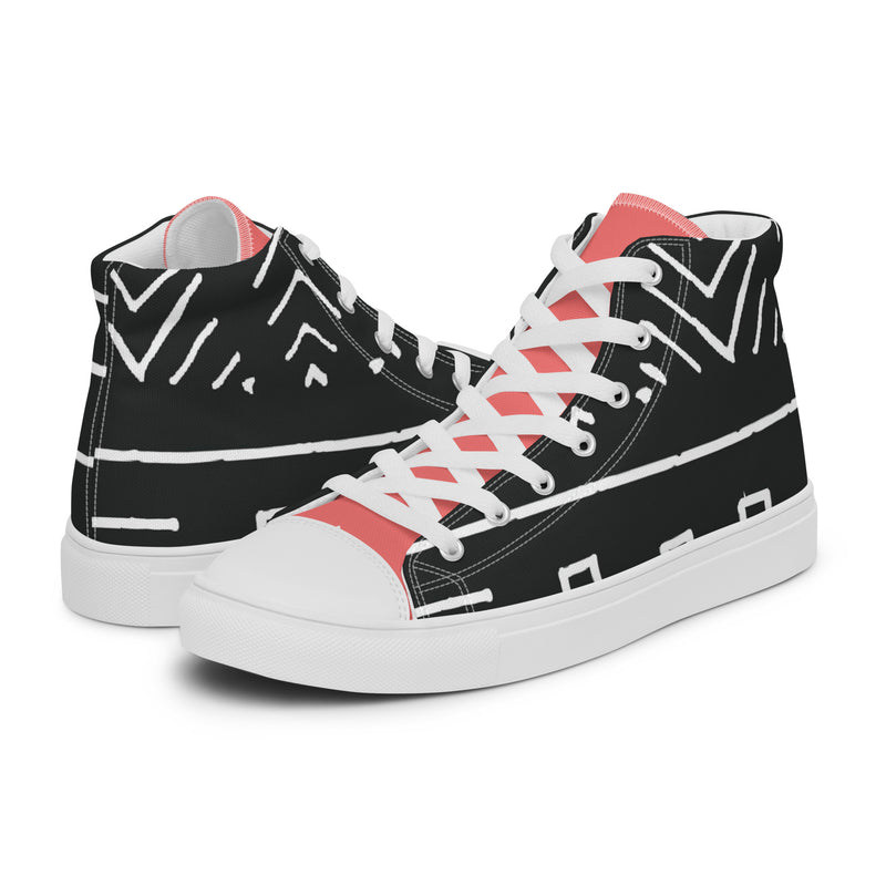 Bold Geo High Top #70 - Canvas High Top Sneakers | HA!LO