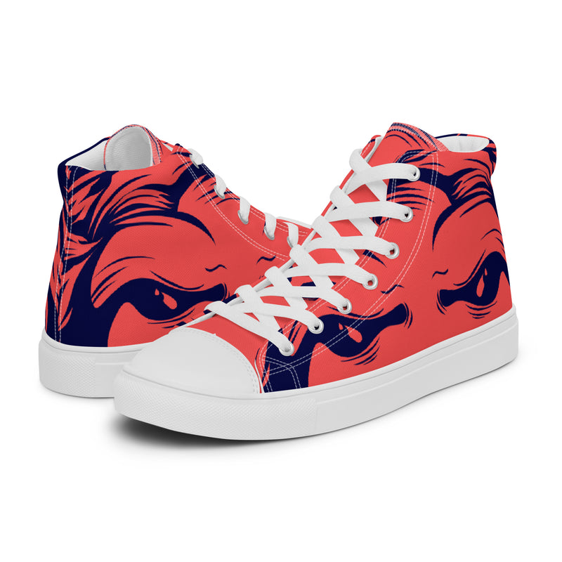 Red Pop Art High Top #80 - Canvas High Top Sneakers | HA!LO