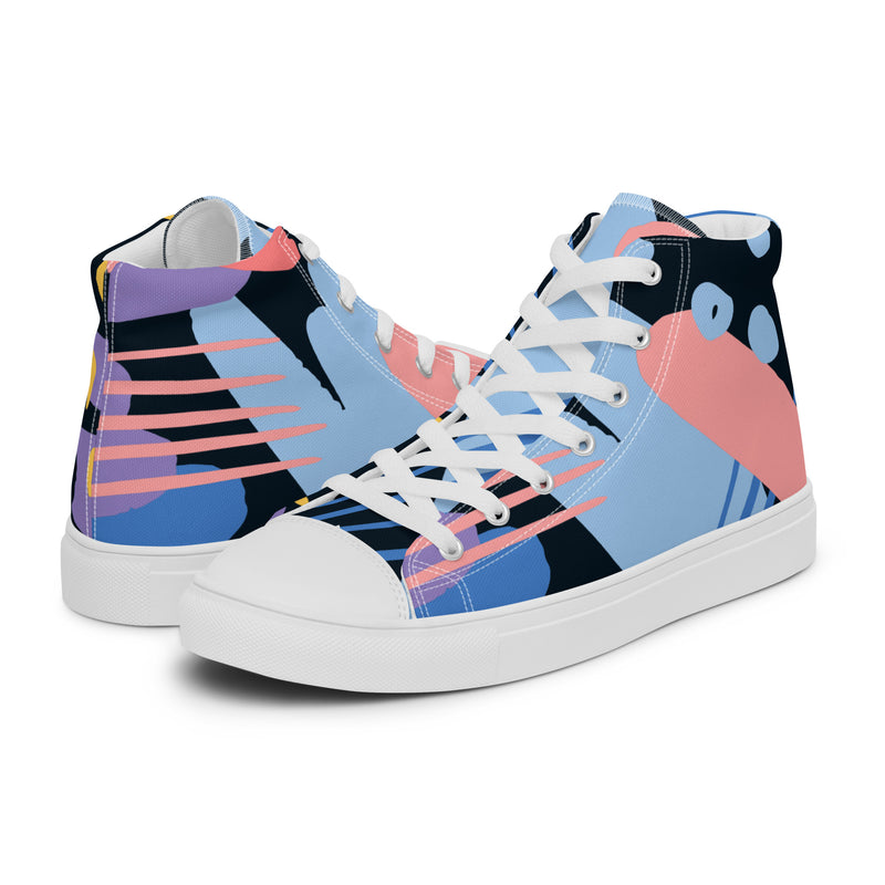 Memphis Style High Top #90 - Canvas High Top Sneakers | HA!LO