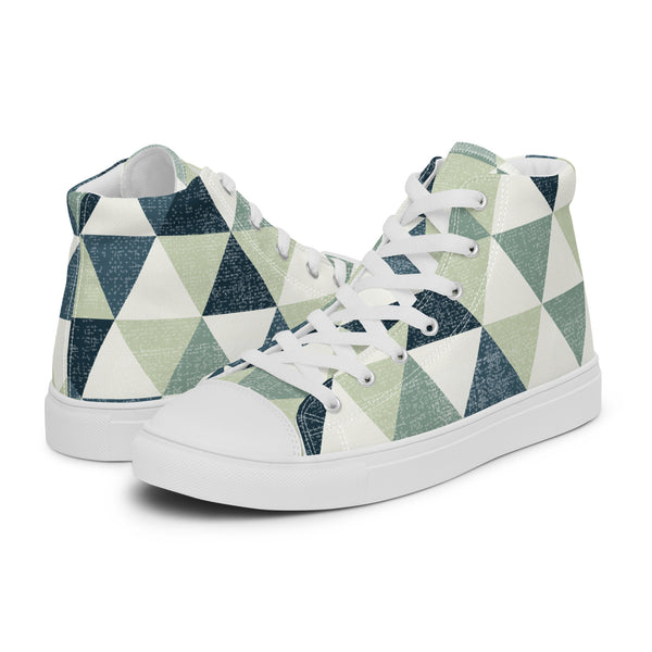 HA!LO Geo Triangle #96 Men’s Canvas High Top Sneakers