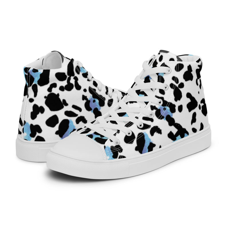 Dalmatian Spot High Top #105 - Canvas High Top Sneakers | HA!LO