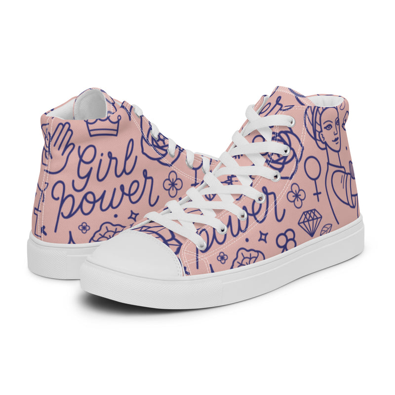 Girl Power High Top #106 - Canvas High Top Sneakers | HA!LO