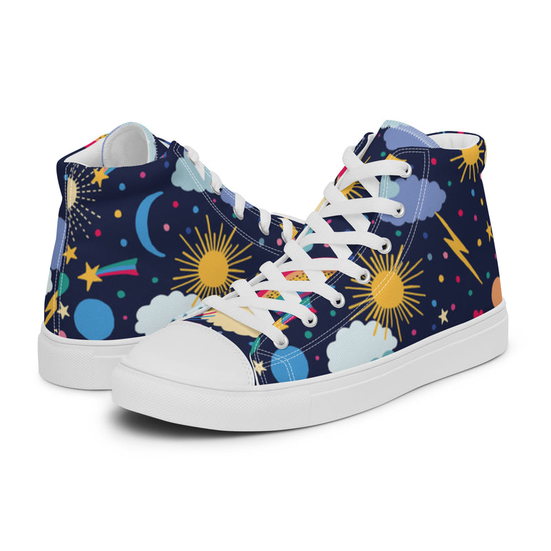 Celestial Night High Top #109 - Canvas High Top Sneakers | HA!LO