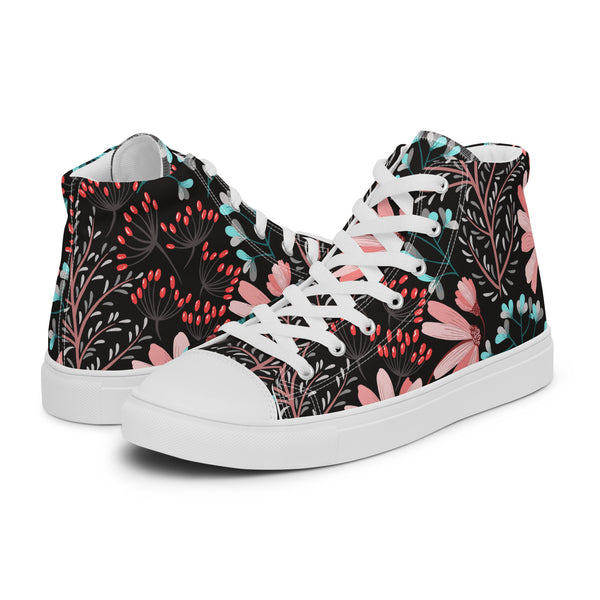 HA!LO Dark Botanical #110 Men’s Canvas High Top Sneakers