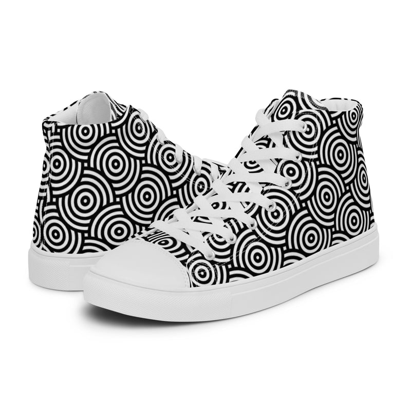 Hypnotic Circle High Top #120 - Canvas High Top Sneakers | HA!LO