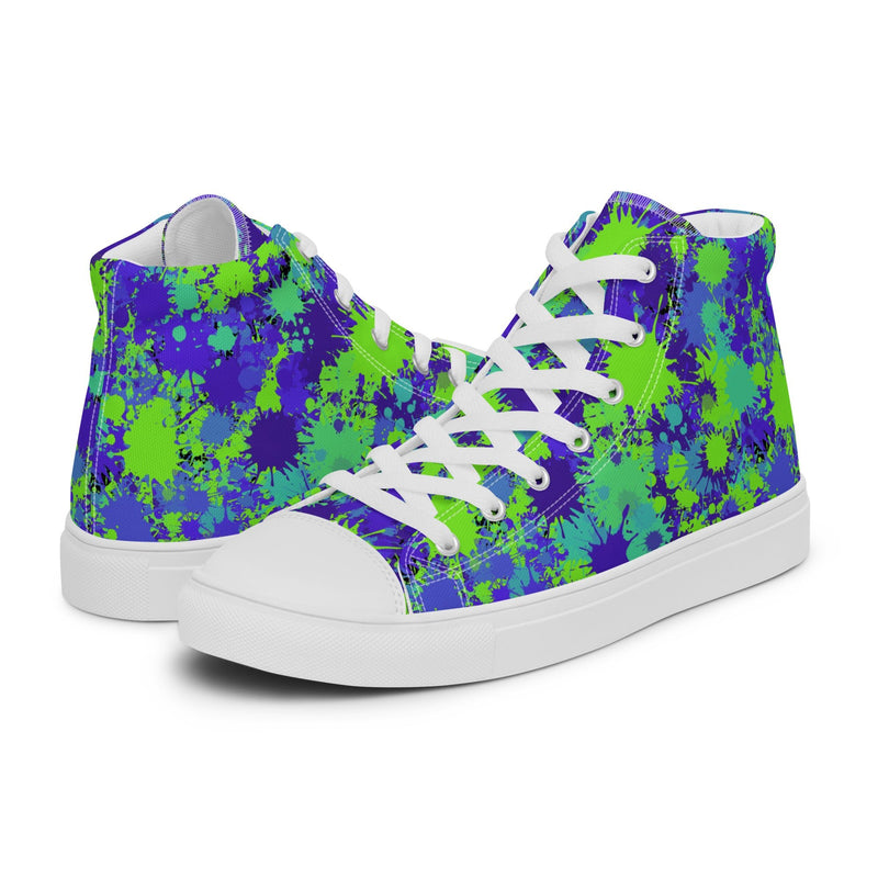 Paint Splatter High Top #122 - Canvas High Top Sneakers | HA!LO