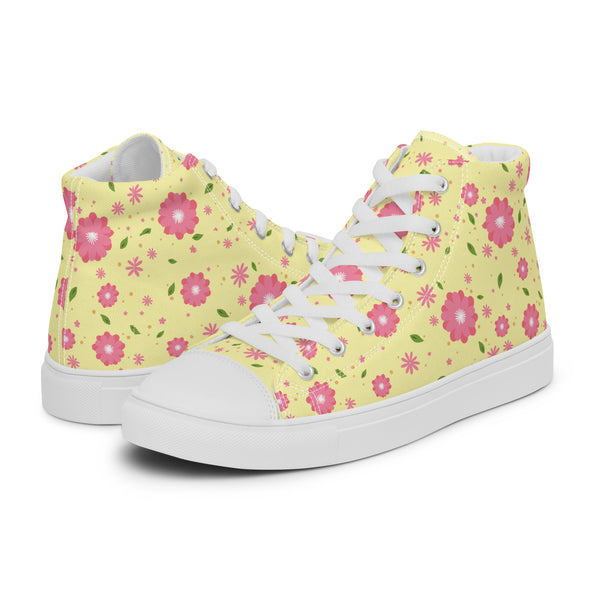 HA!LO Yellow Blossom #125 Men’s Canvas High Top Sneakers