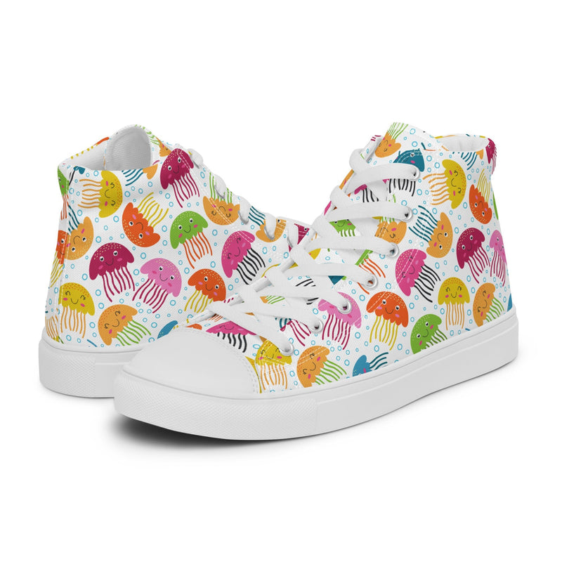 Jellyfish Fan High Top #126 - Canvas High Top Sneakers | HA!LO