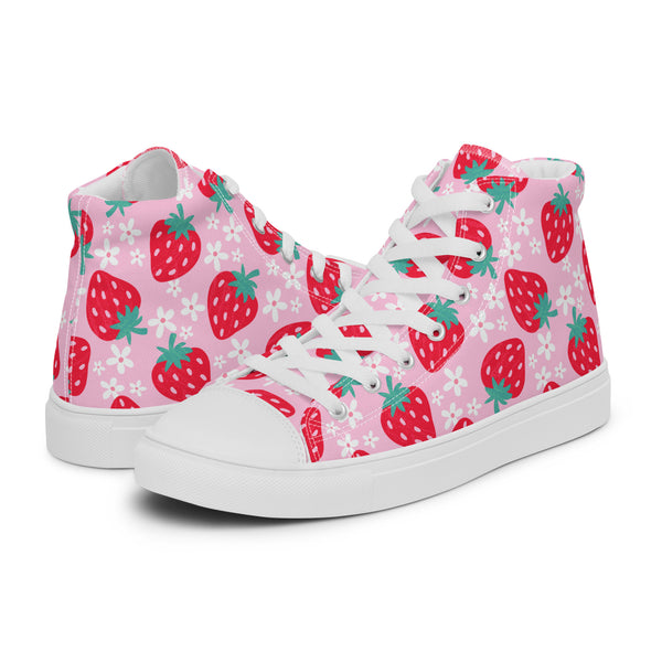 HA!LO Strawberry #136 Men’s Canvas High Top Sneakers