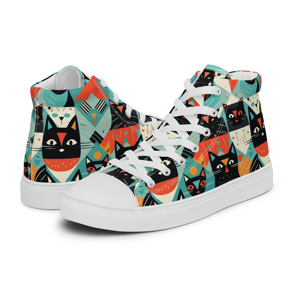 HA!LO Cat Planter #140 Men’s Canvas High Top Sneakers
