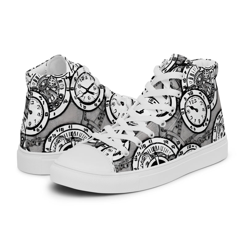 Steampunk Clock High Top #142 - Canvas High Top Sneakers | HA!LO