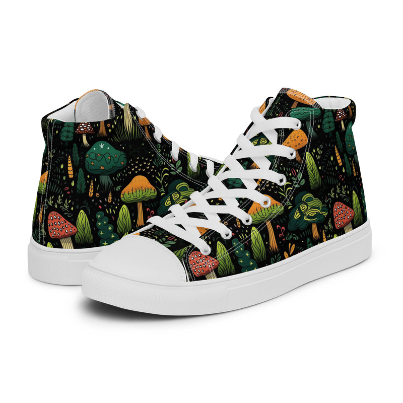 Forest Mushroom High Top #143 - Canvas High Top Sneakers | HA!LO