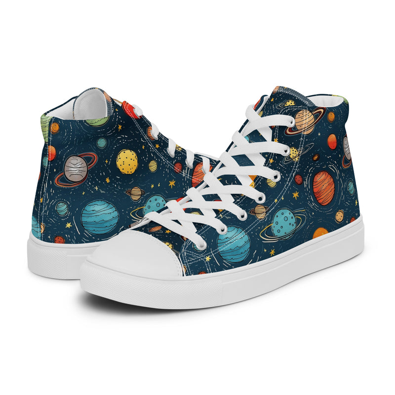 Solar System High Top #149 - Canvas High Top Sneakers | HA!LO