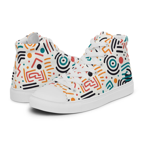 HA!LO Geo Mix #150 Men’s Canvas High Top Sneakers