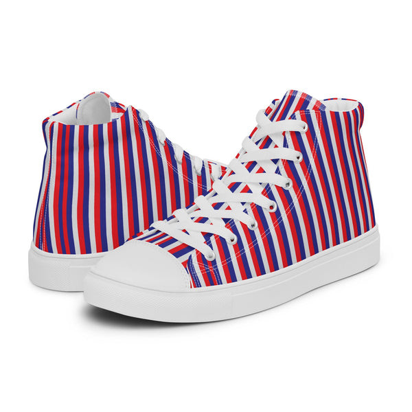 HA!LO Patriotic Stripe #154 Men’s Canvas High Top Sneakers