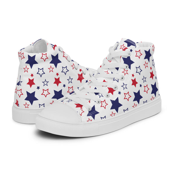 HA!LO Patriotic Stars #155 Men’s Canvas High Top Sneakers