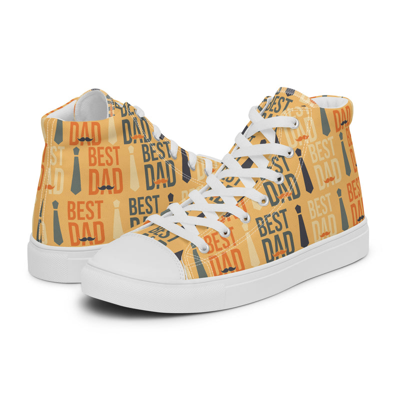 Best Dad Gold High Top #165 - Canvas High Top Sneakers | HA!LO