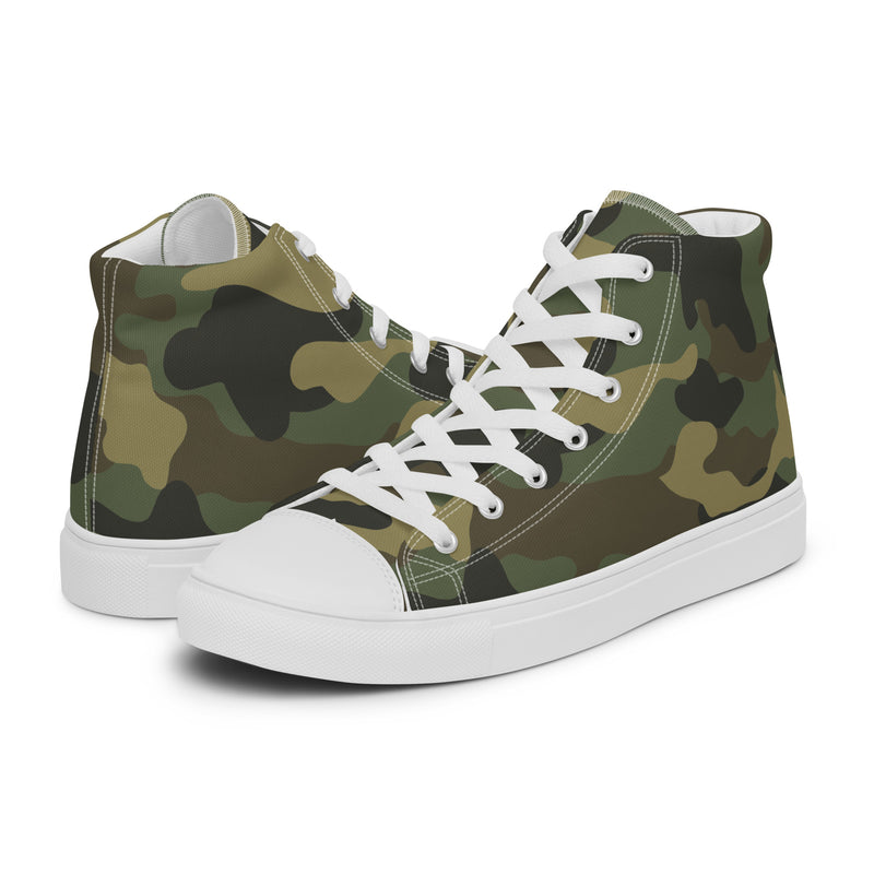 Green Camo High Top #177 - Canvas High Top Sneakers | HA!LO