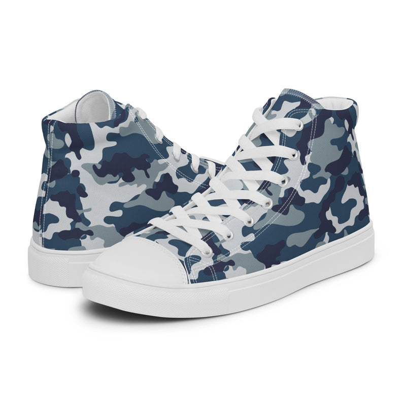 Navy Camo High Top #179 - Canvas High Top Sneakers | HA!LO