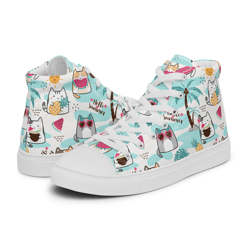 Summer Drinks High Top #186 - Canvas High Top Sneakers | HA!LO