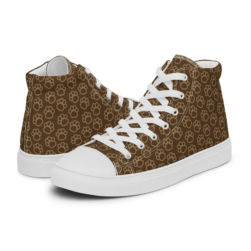 Brown Paisley High Top #205 - Canvas High Top Sneakers | HA!LO