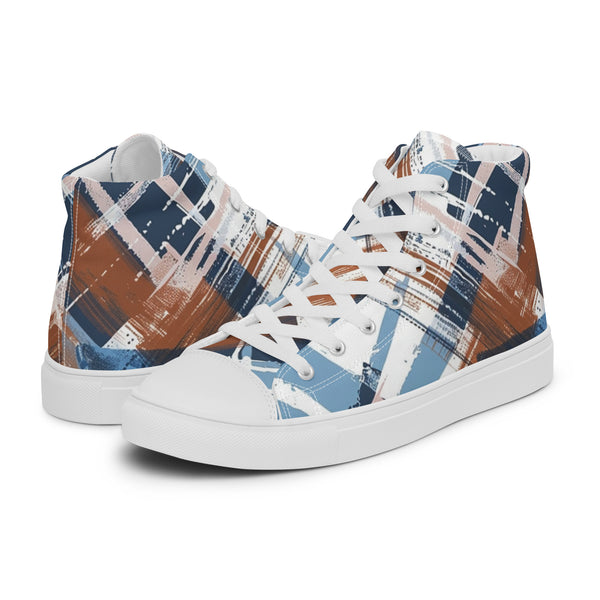 HA!LO Rustic Plaid #230 Men’s Canvas High Top Sneakers