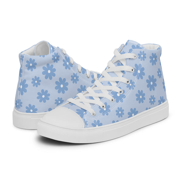 HA!LO Botanical Blue #305 — Men's Canvas High Top