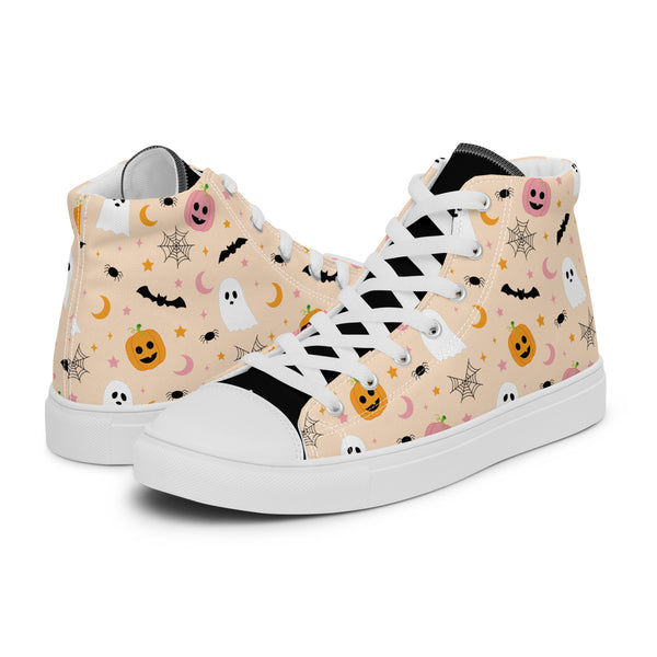 HA!LO Halloween Cream #255 Men’s Canvas High Top Sneakers