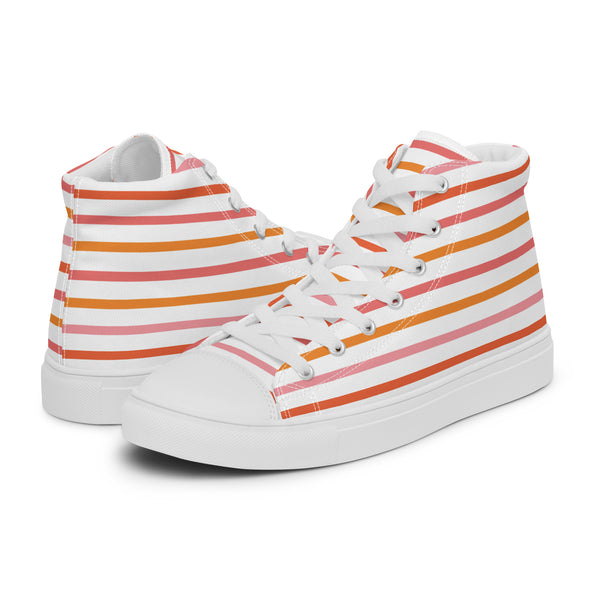 HA!LO Orange Stripe #261 Men’s Canvas High Top Sneakers